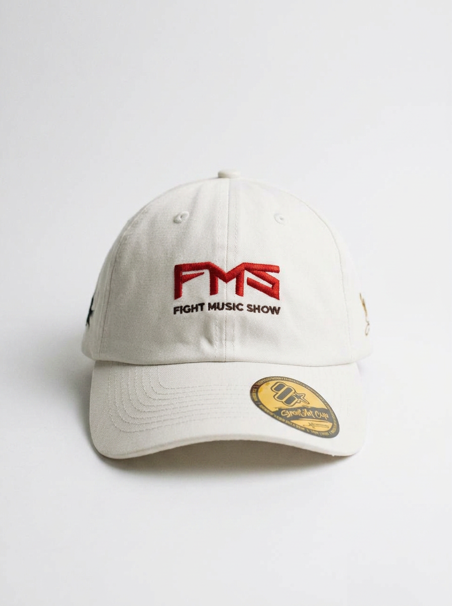 Boné Dad Hat POPÓ FREITAS                                                                                                                       Branco/ Vermelho